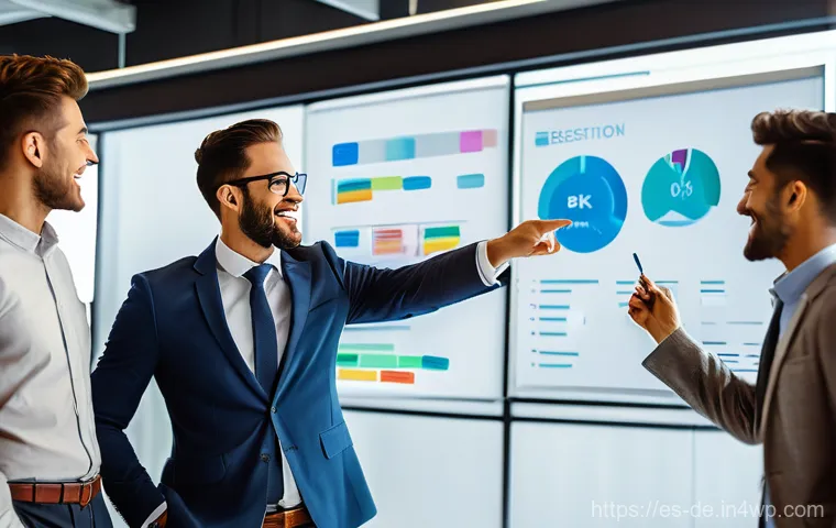 성과 관리 시스템 도입 방법 - A diverse group of five professionals, dressed in smart casual business attire, are engaged in a liv... 성과 관리 시스템 도입 방법 - A diverse group of five professionals, dressed in smart casual business attire, are engaged in a liv...